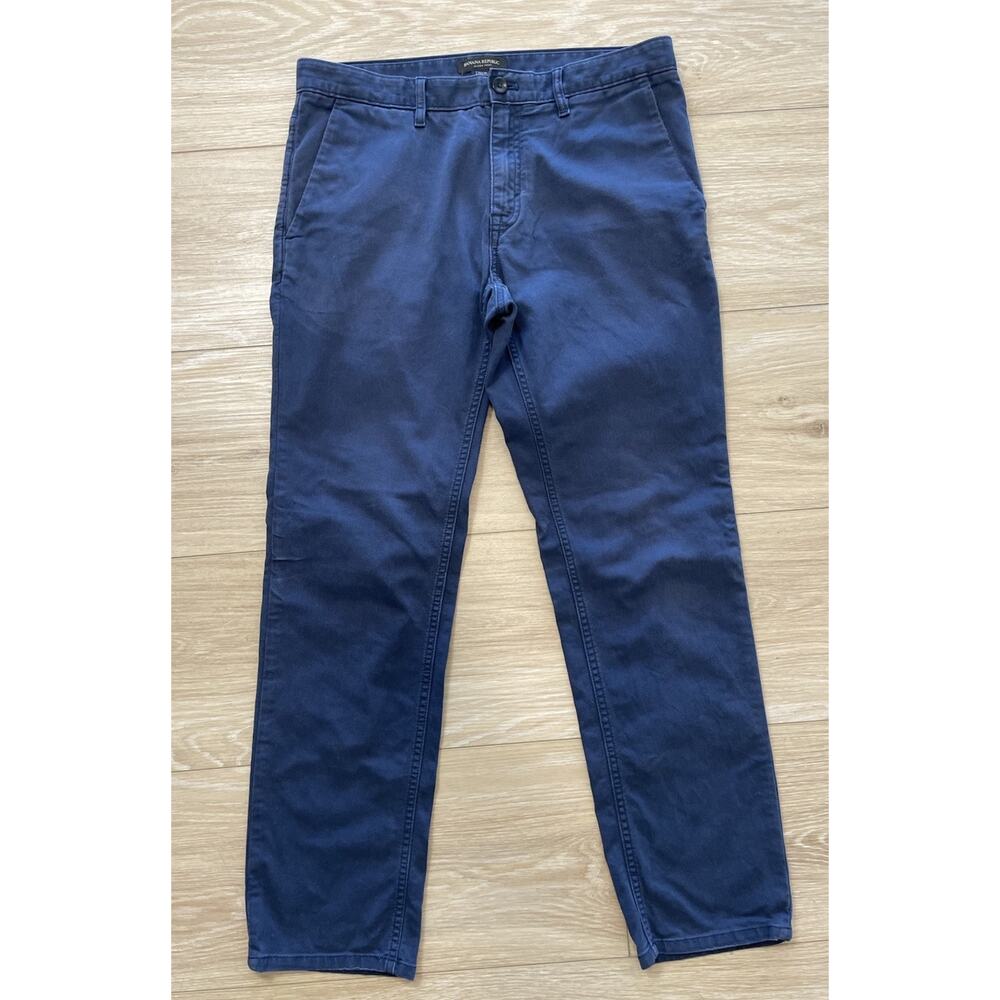 Banana Republic Aiden Pant 32 X 32 Blue Stretch 30” Inseam Straight Leg Cotton M